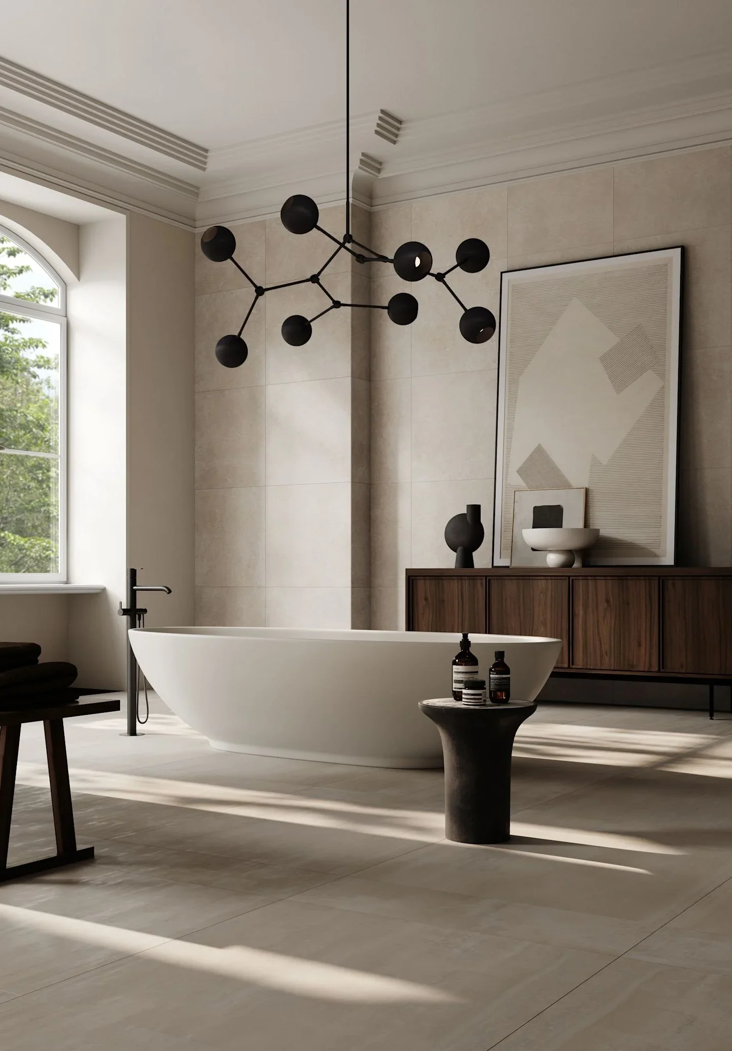 101 CPH Drop Chandelier Globe - Burned Black