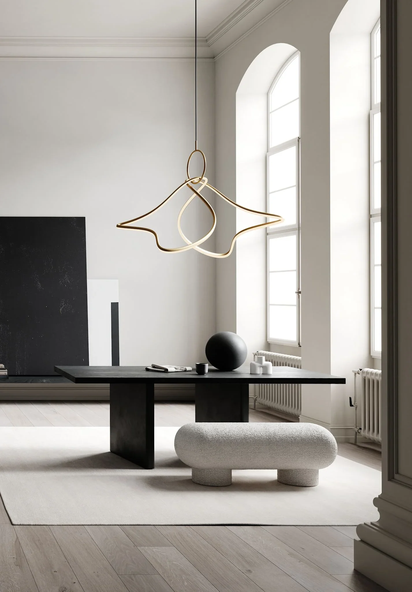 101 CPH Kumo Chandelier, Big - Brass