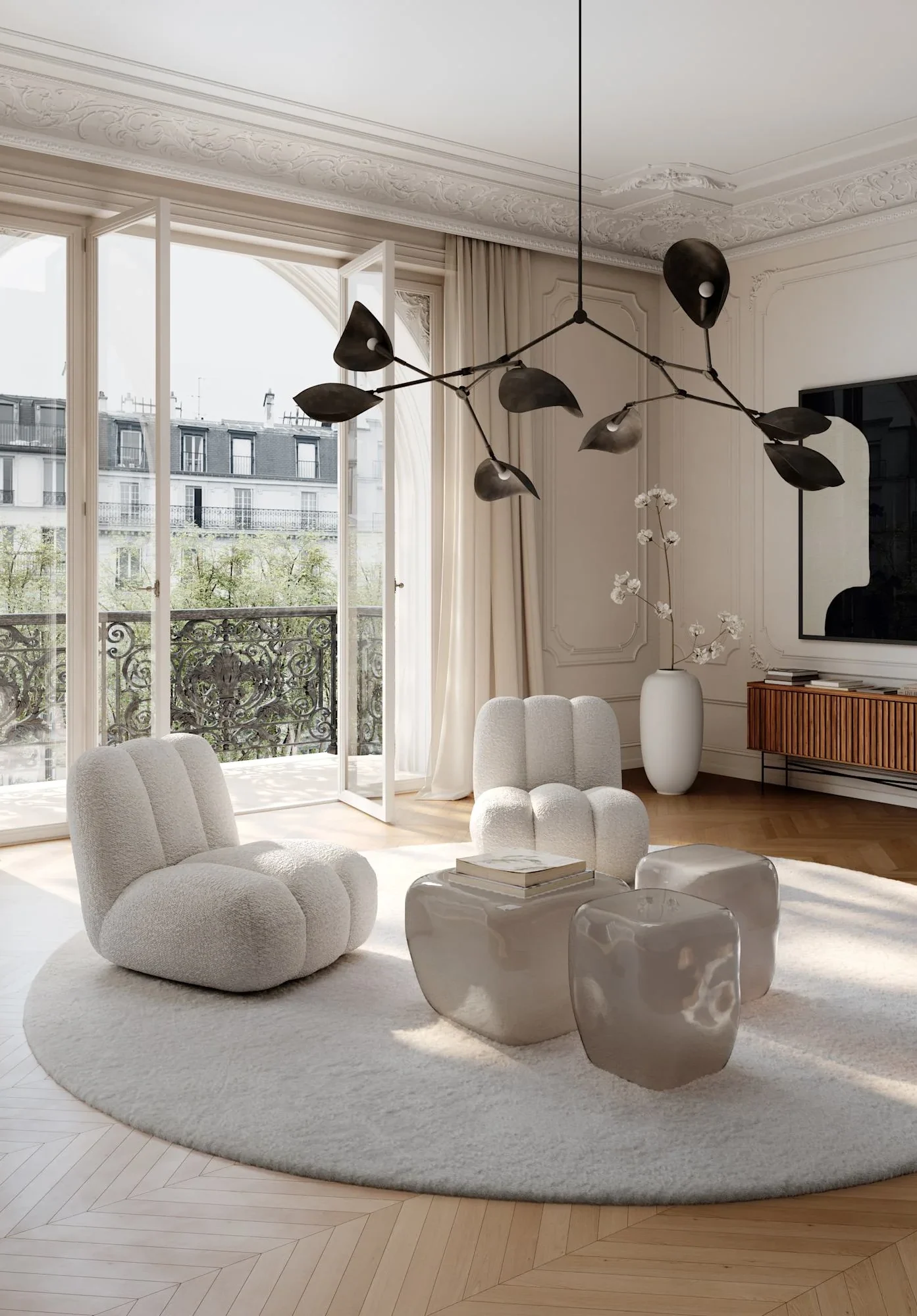 101 CPH Stingray Chandelier, Grande - Bronze (5M)