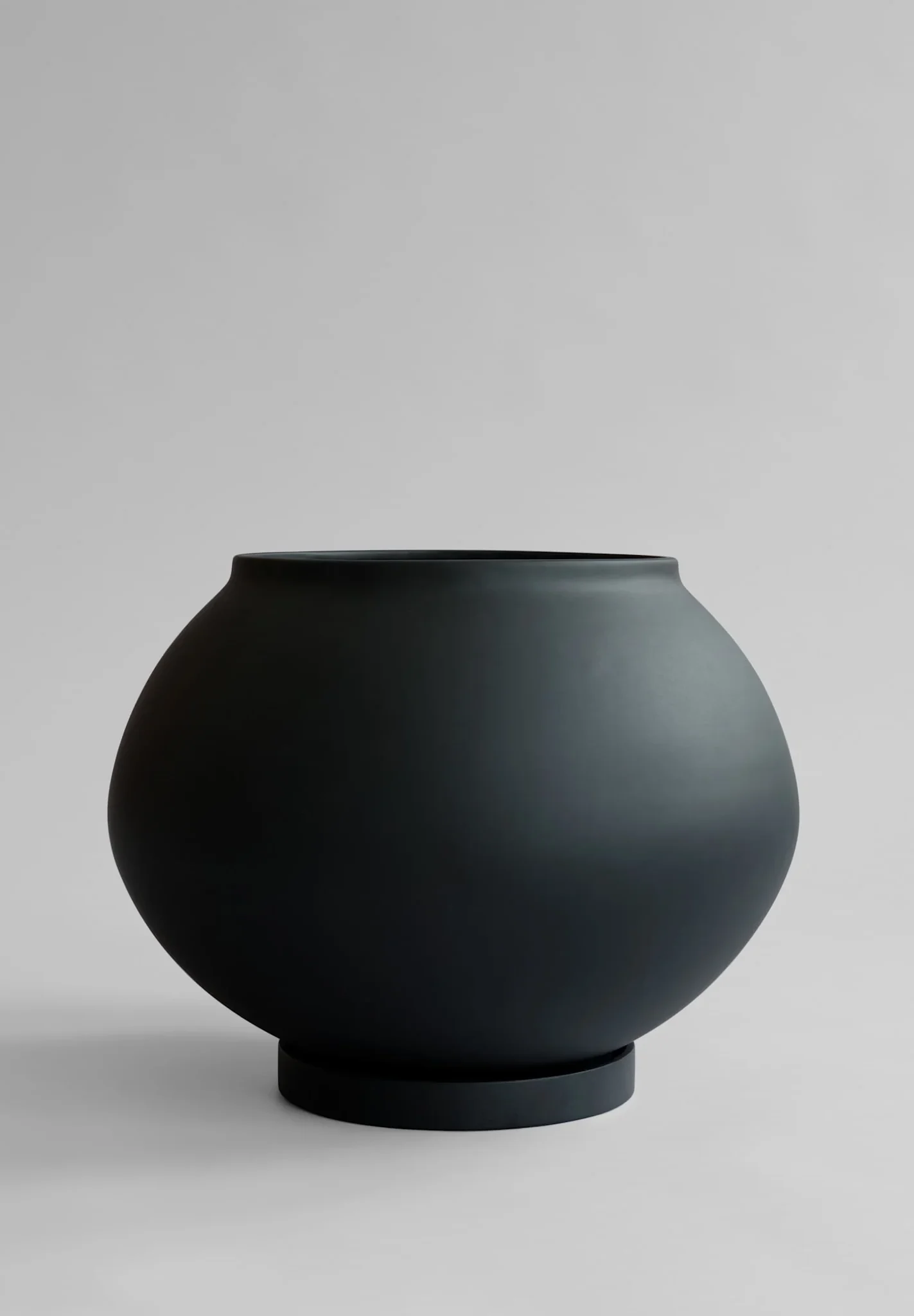 101 CPH Sunao Plant Pot Fat, Hexa - Black