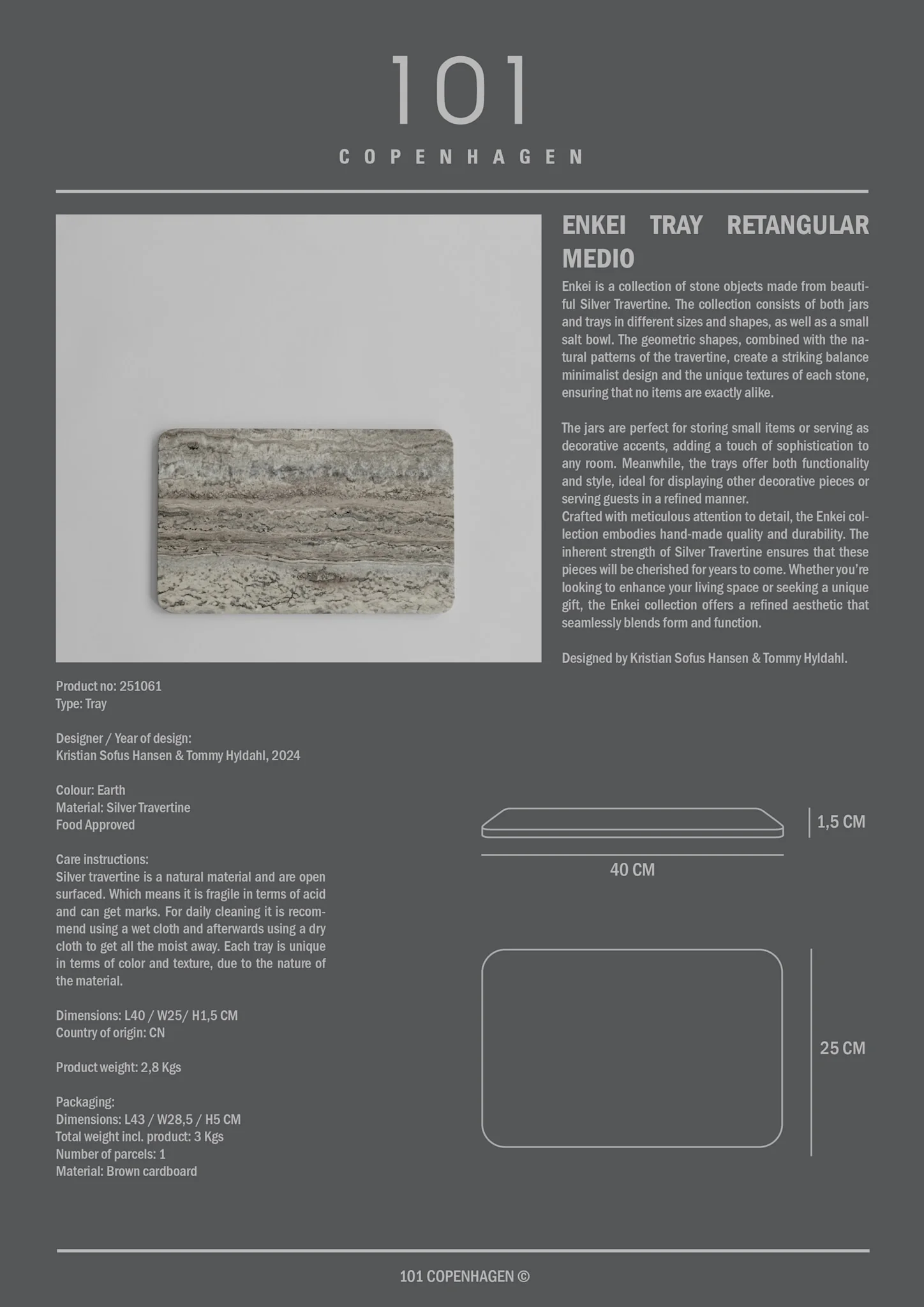 101 CPH Enkei Tray Rectangular, Medio - Earth - Image 6