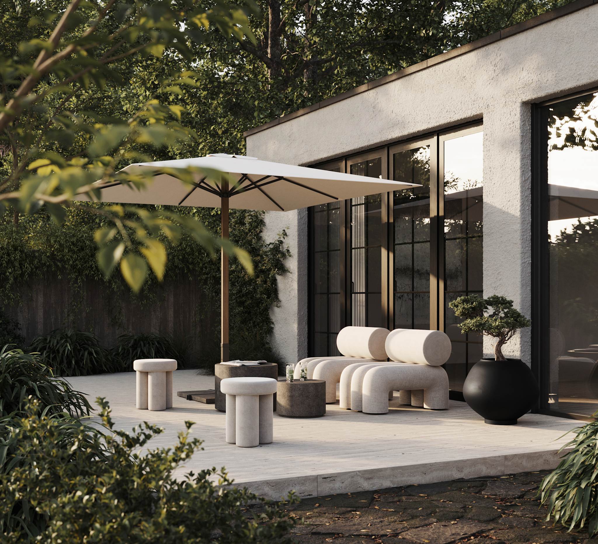 101 CPH Sunao Plant Pot Fat, Hexa - Black - Image 4