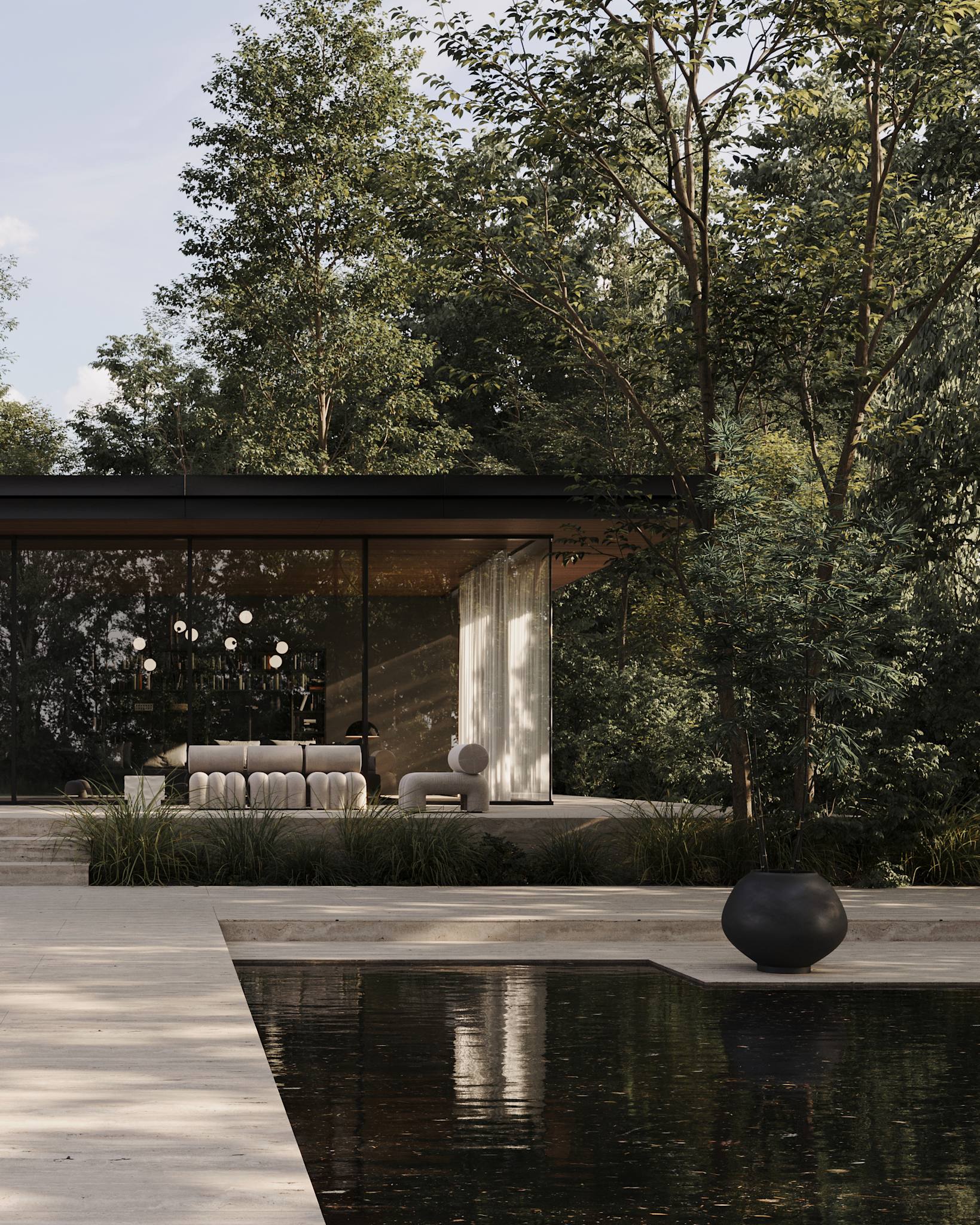 101 CPH Sunao Plant Pot Fat, Hexa - Black - Image 5