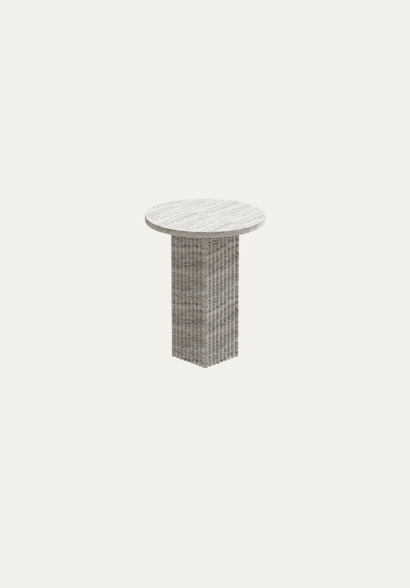 Soho Side Table Silver Travertine | NORR11