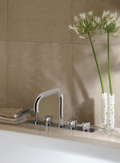 Bk15 Thermostatic Mixer With Double Swivel Spout For Bath Filling