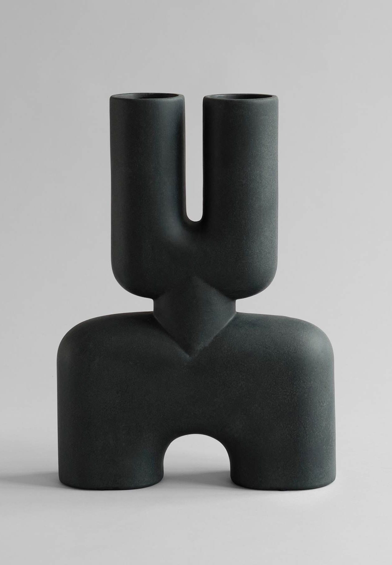 101 CPH Cobra Vase Double, Medio - Black