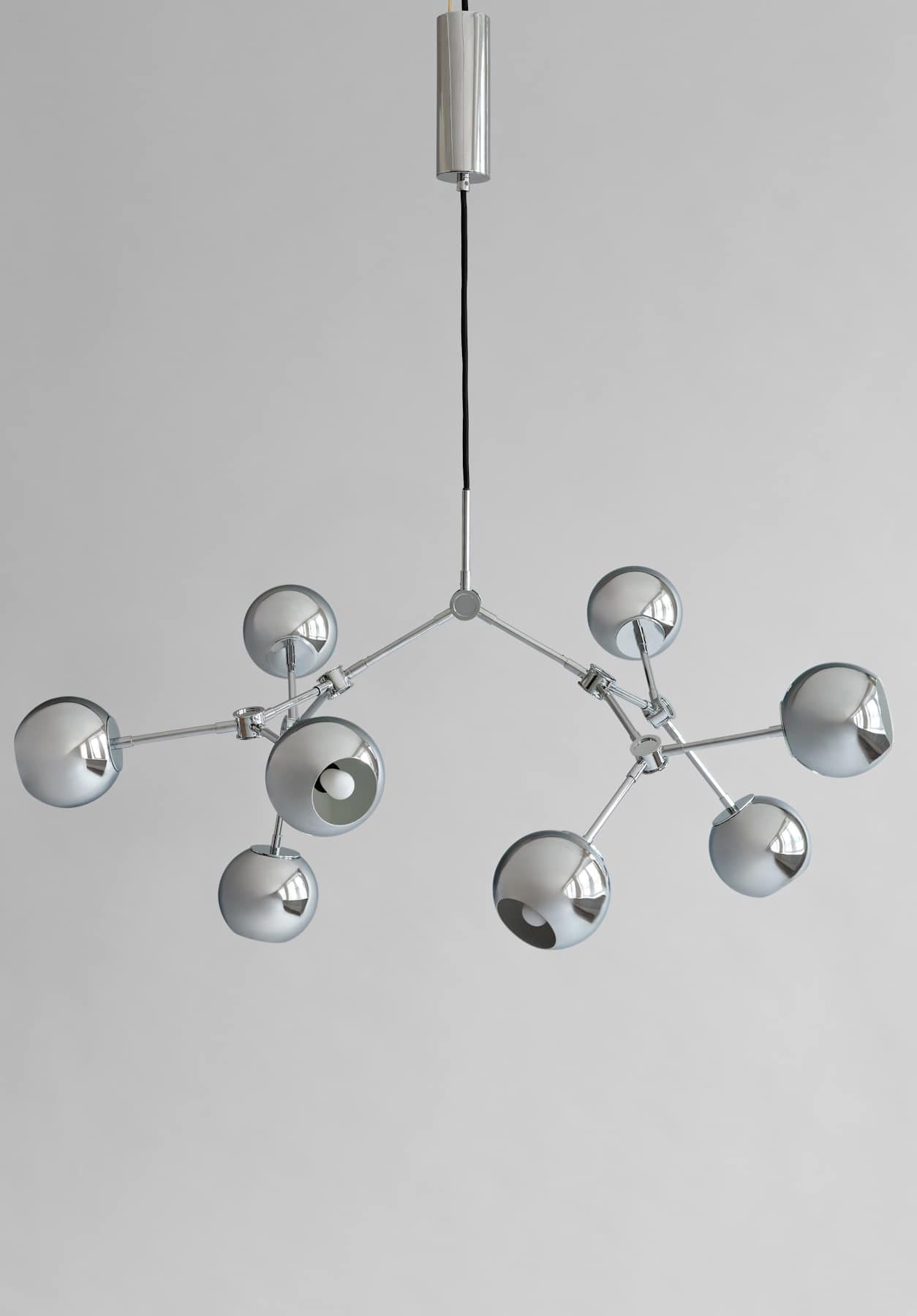101 CPH Drop Chandelier Globe, Mini - Chrome (5M)