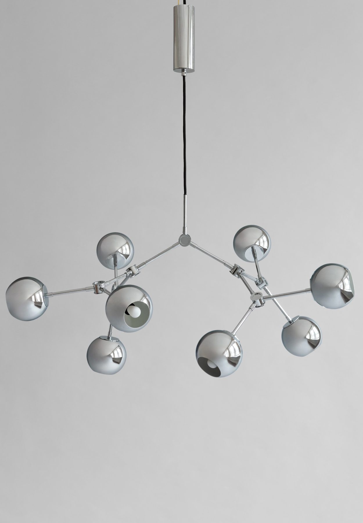 101 CPH Drop Chandelier Globe, Mini - Chrome