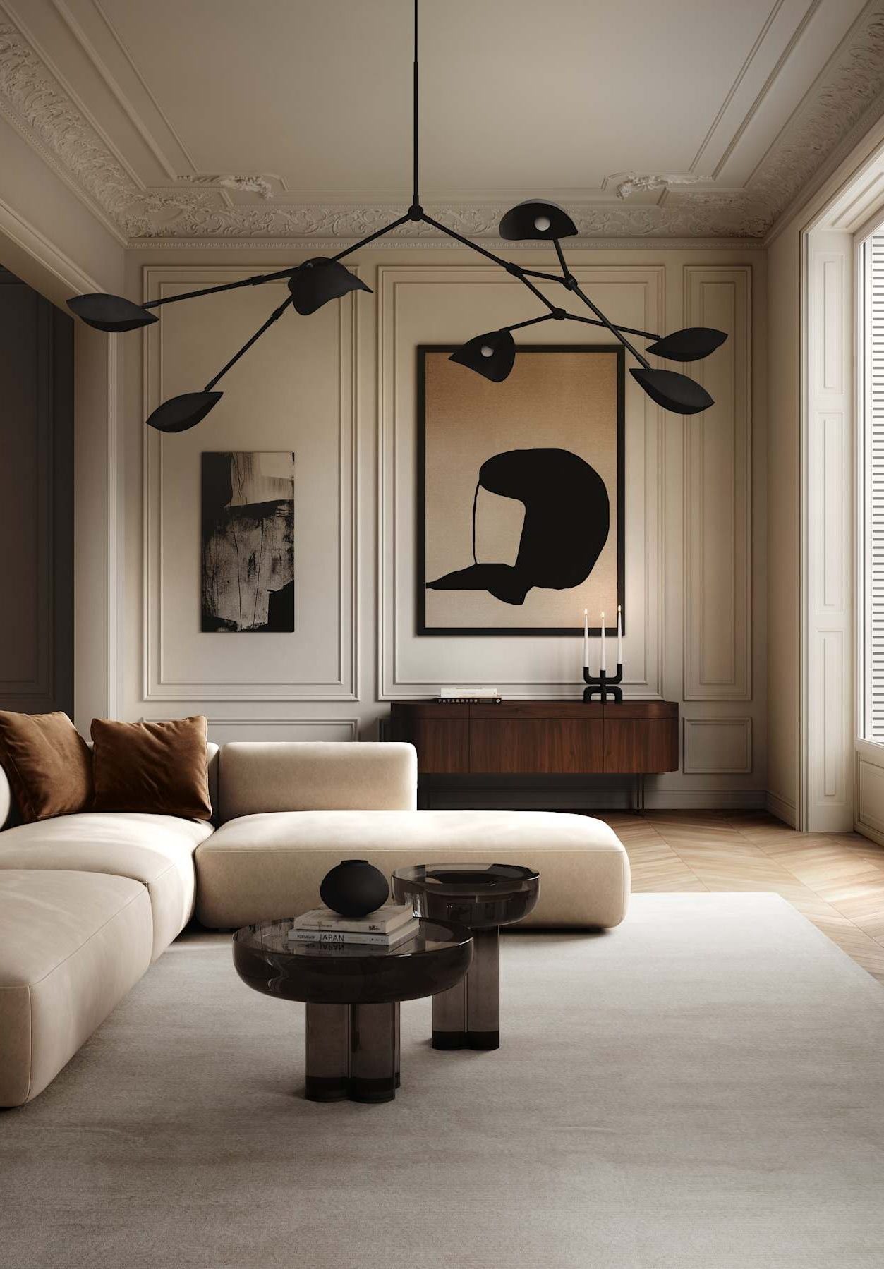101 CPH Stingray Chandelier, Grande - Burned Black (5M)