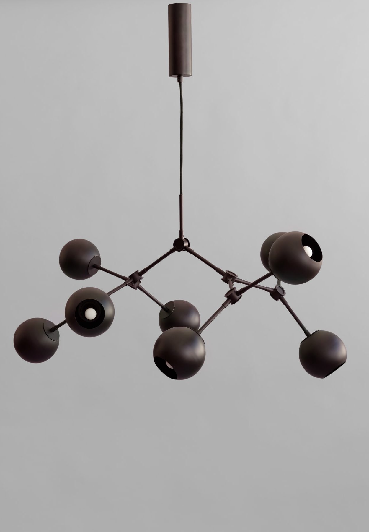 101 CPH Drop Chandelier Globe, Mini - Burned Black