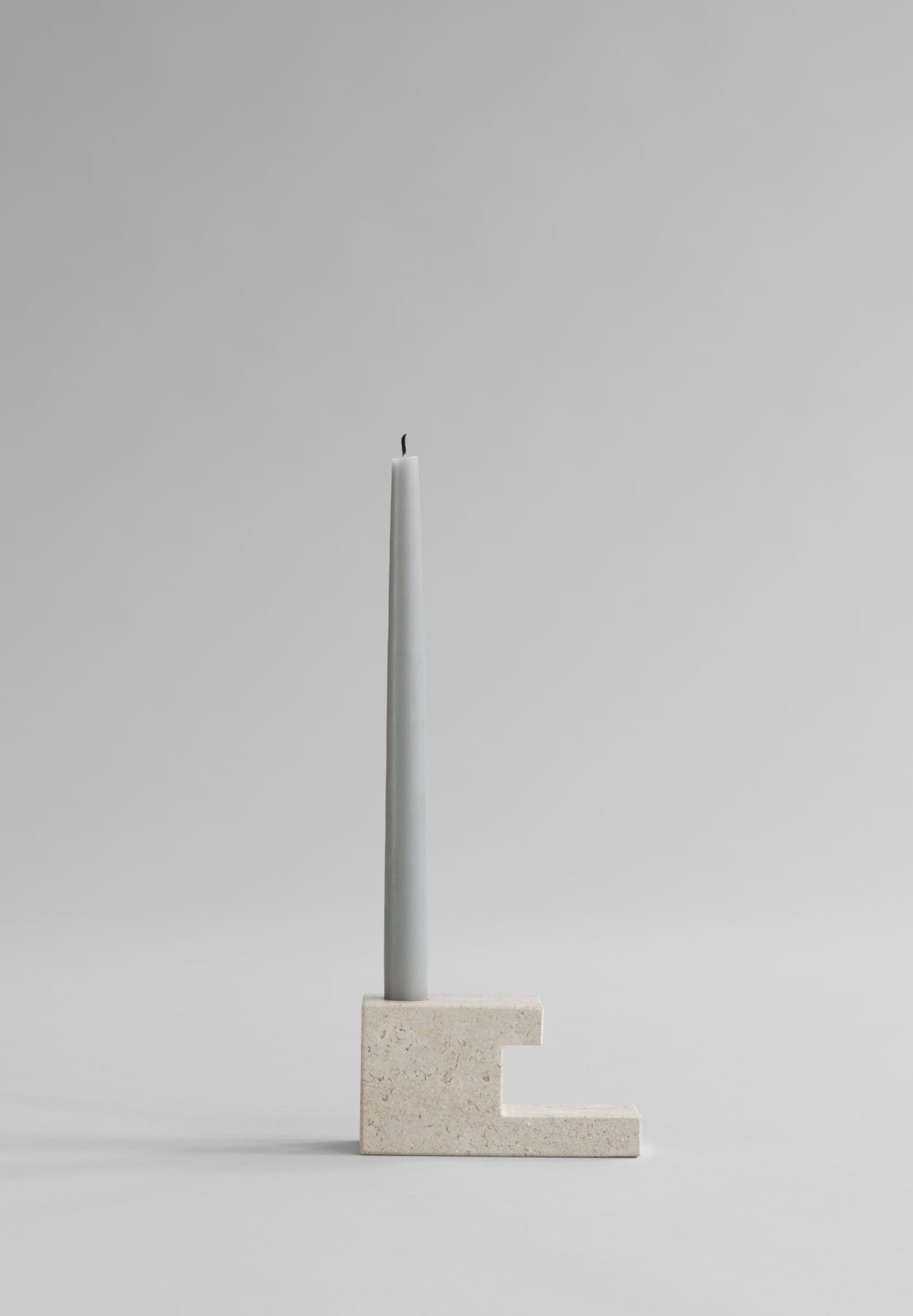 101 CPH Brick Candle Holder, Low - Limestone