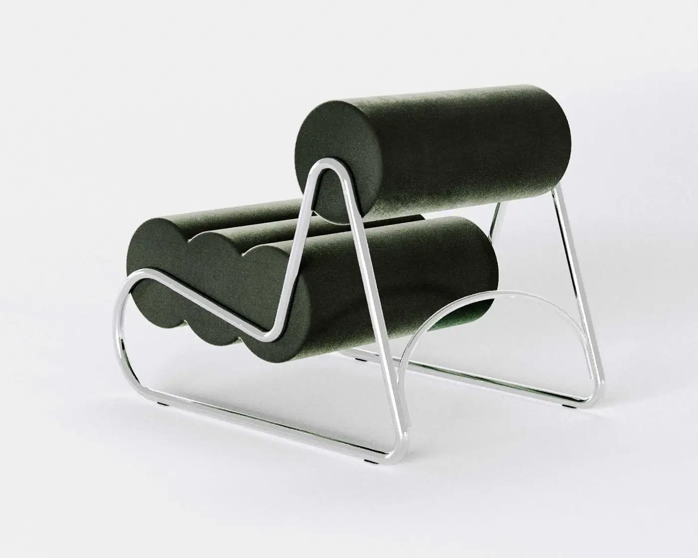 Fave Lounge Chair Megan 104 Pine / Chrome | NORR11 - Image 3