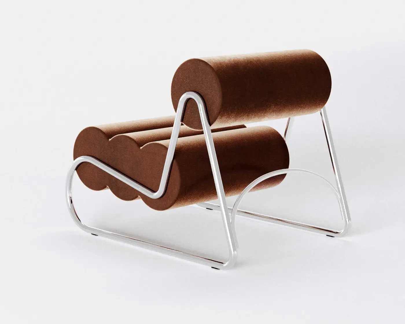 Fave Lounge Chair Megan 53 Terra / Chrome | NORR11 - Image 3