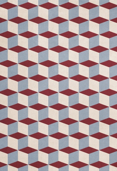 Illusion Wool Rug - Mulberry Sky | LAYERED