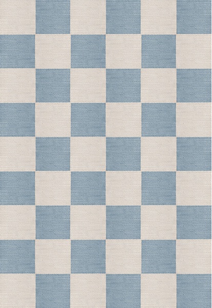 Chess Wool Rug - Cornflower Blue | LAYERED