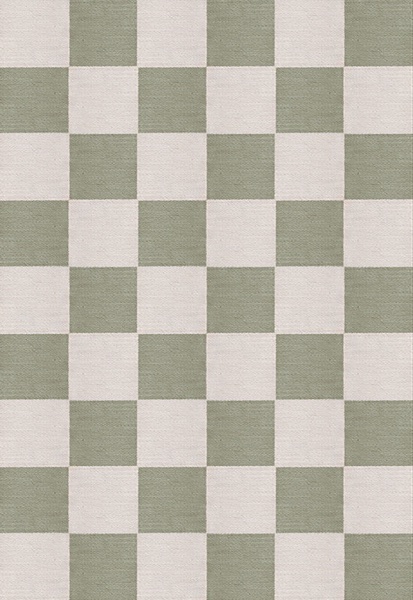 Chess Wool Rug - Sage | LAYERED