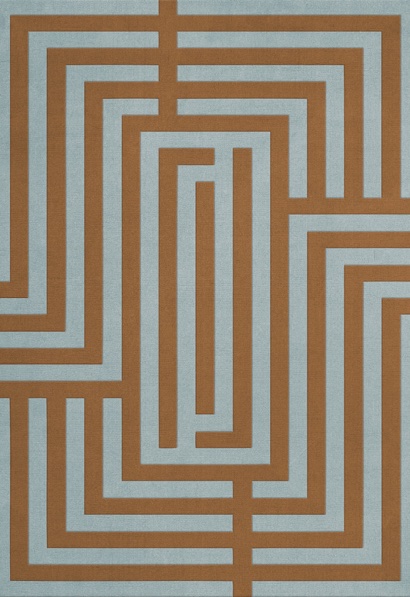 Letters Wool Rug - Teal Umber | LAYERED