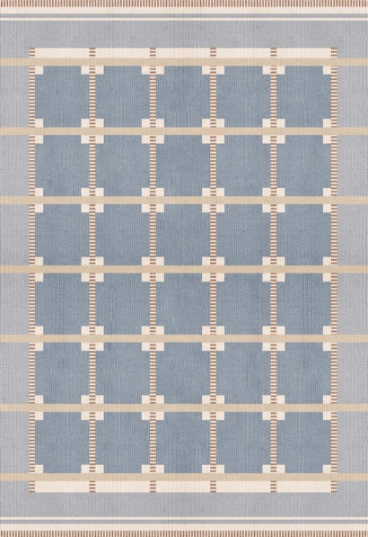 Röllakan Ruth Wool Rug - Summer Sky | LAYERED