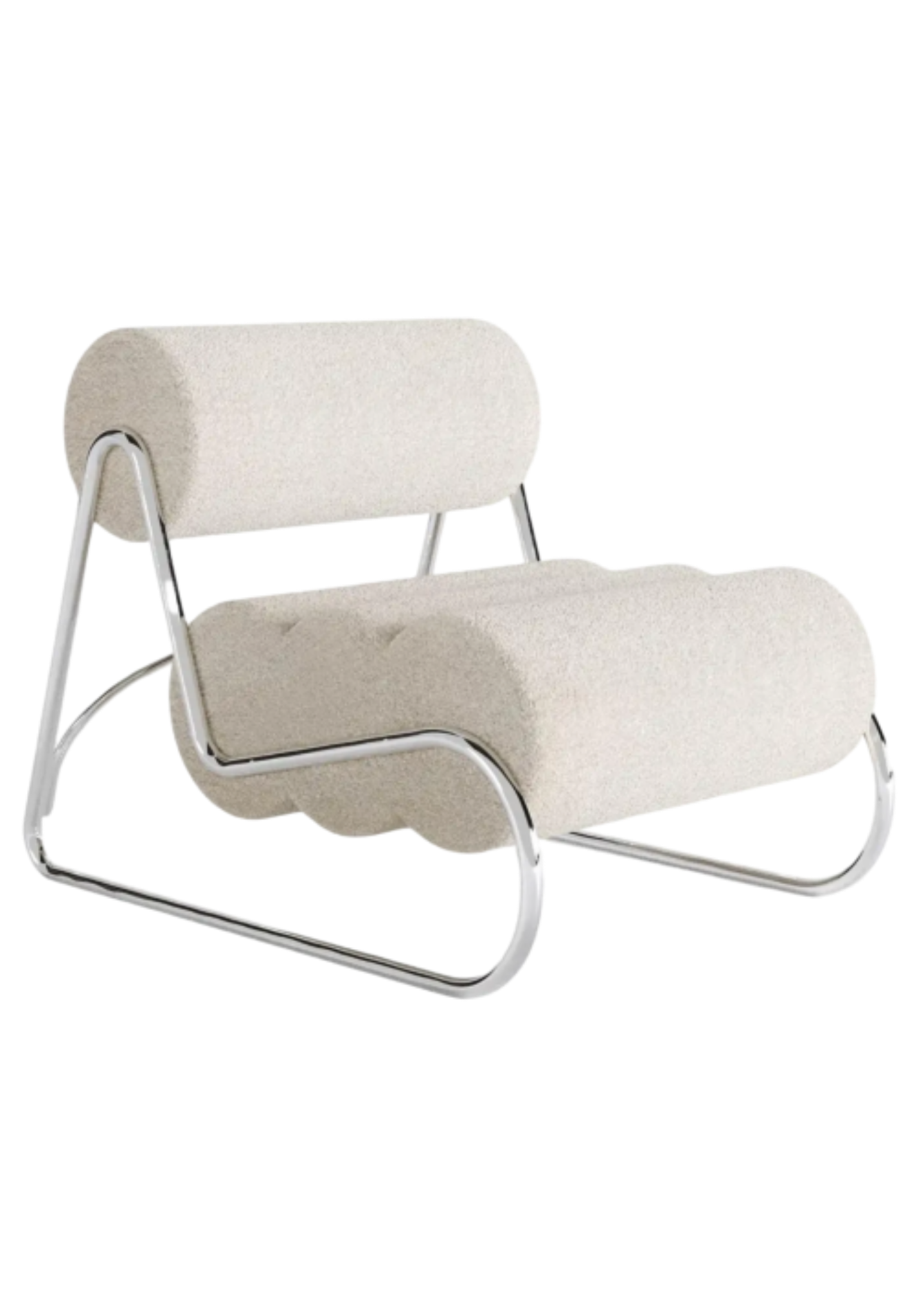 Fave Lounge Chair Barnum Boucle Col.24 / Chrome | NORR11