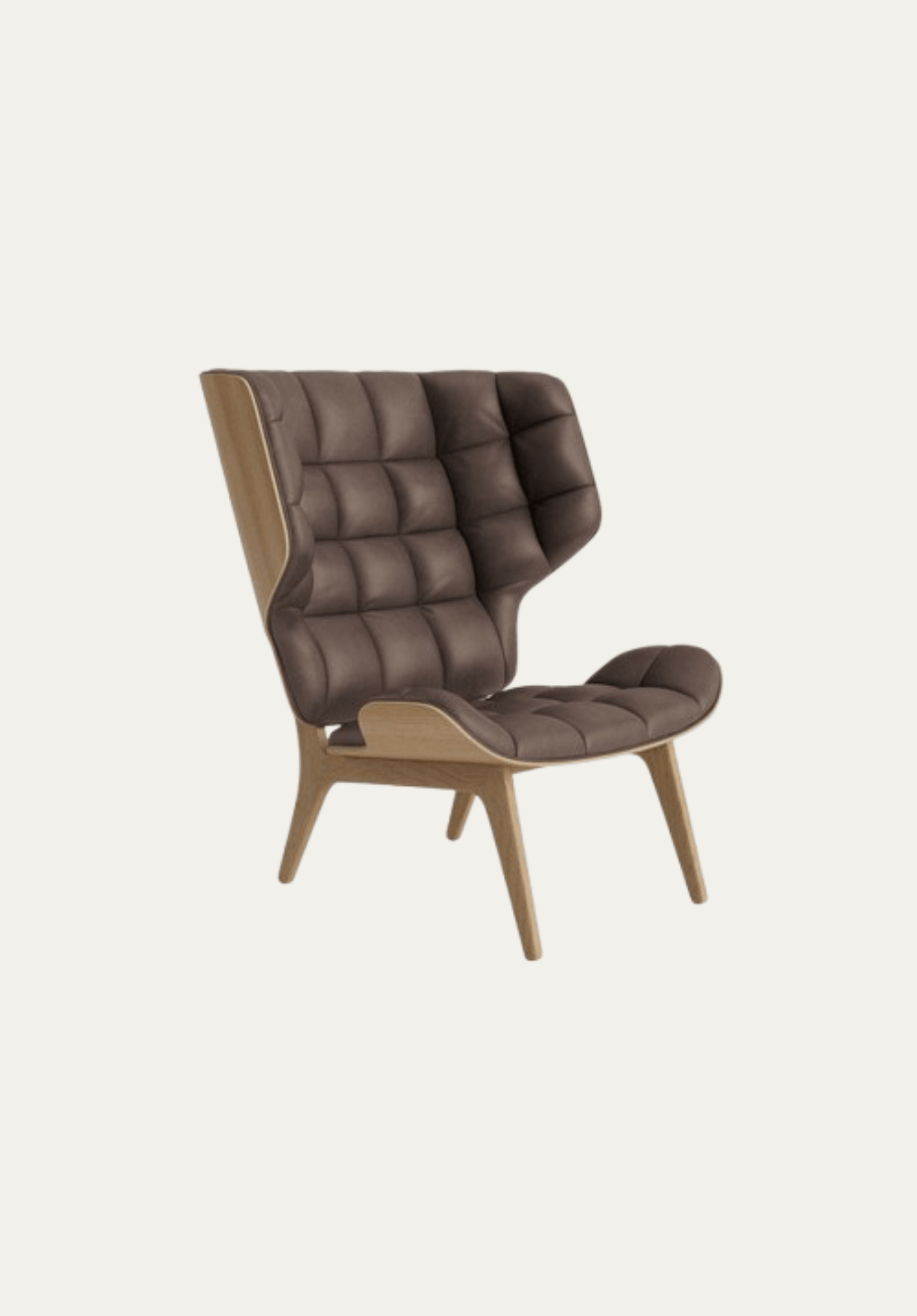 Mammoth Lounge Chair Dunes Dark Brown Leather | NORR11