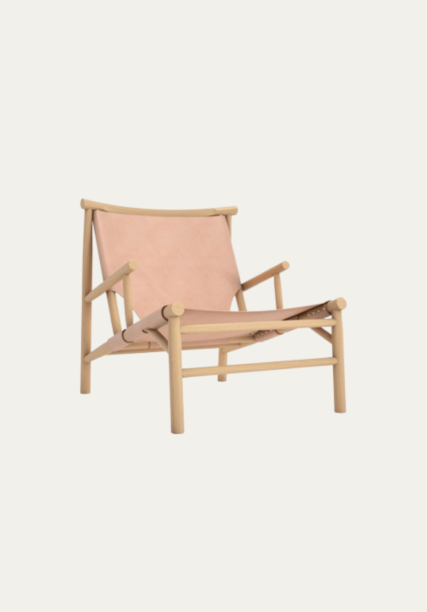 Samurai Lounge Chair Natural Oak / Nature Leather | NORR11