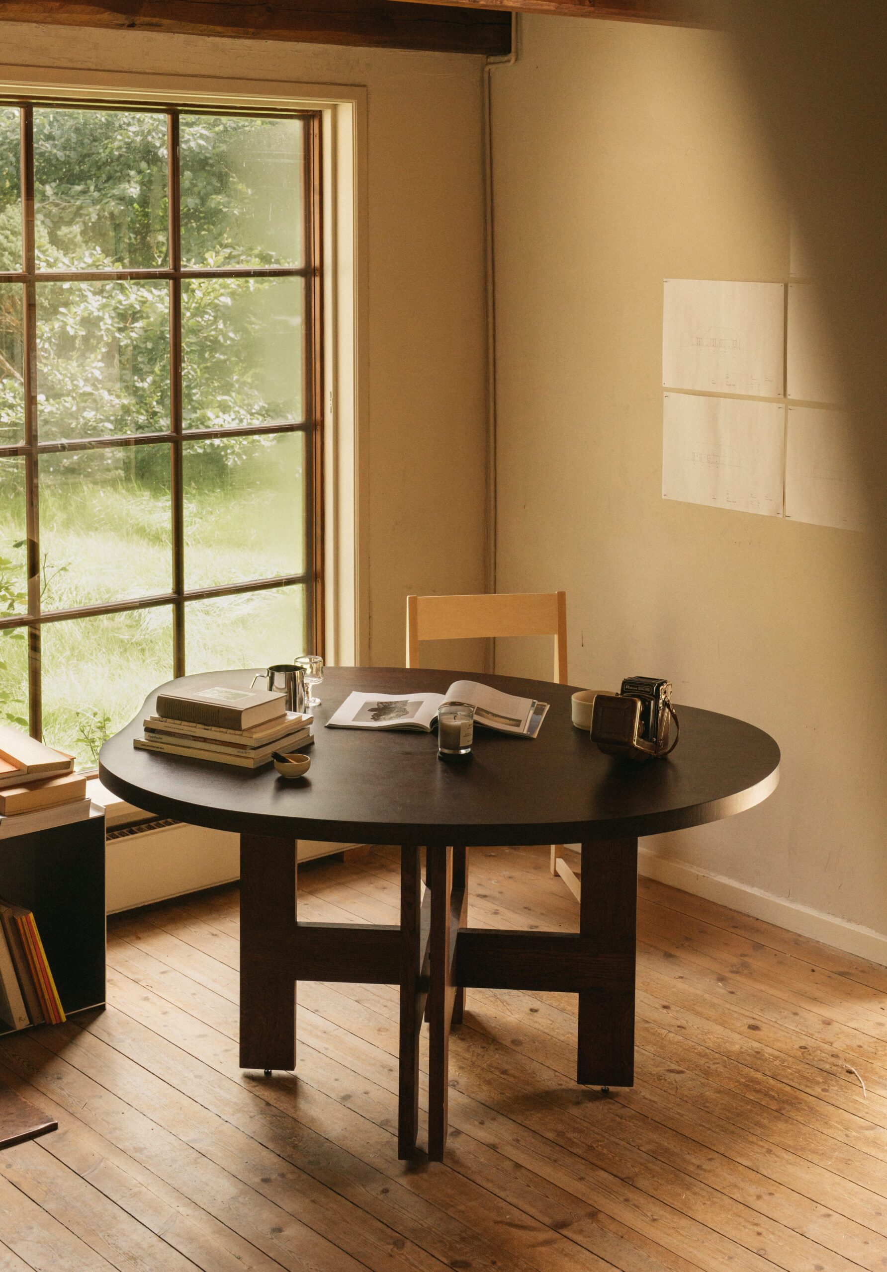 Farmhouse Trestle Table | Dark Oak | Pond | FRAMA