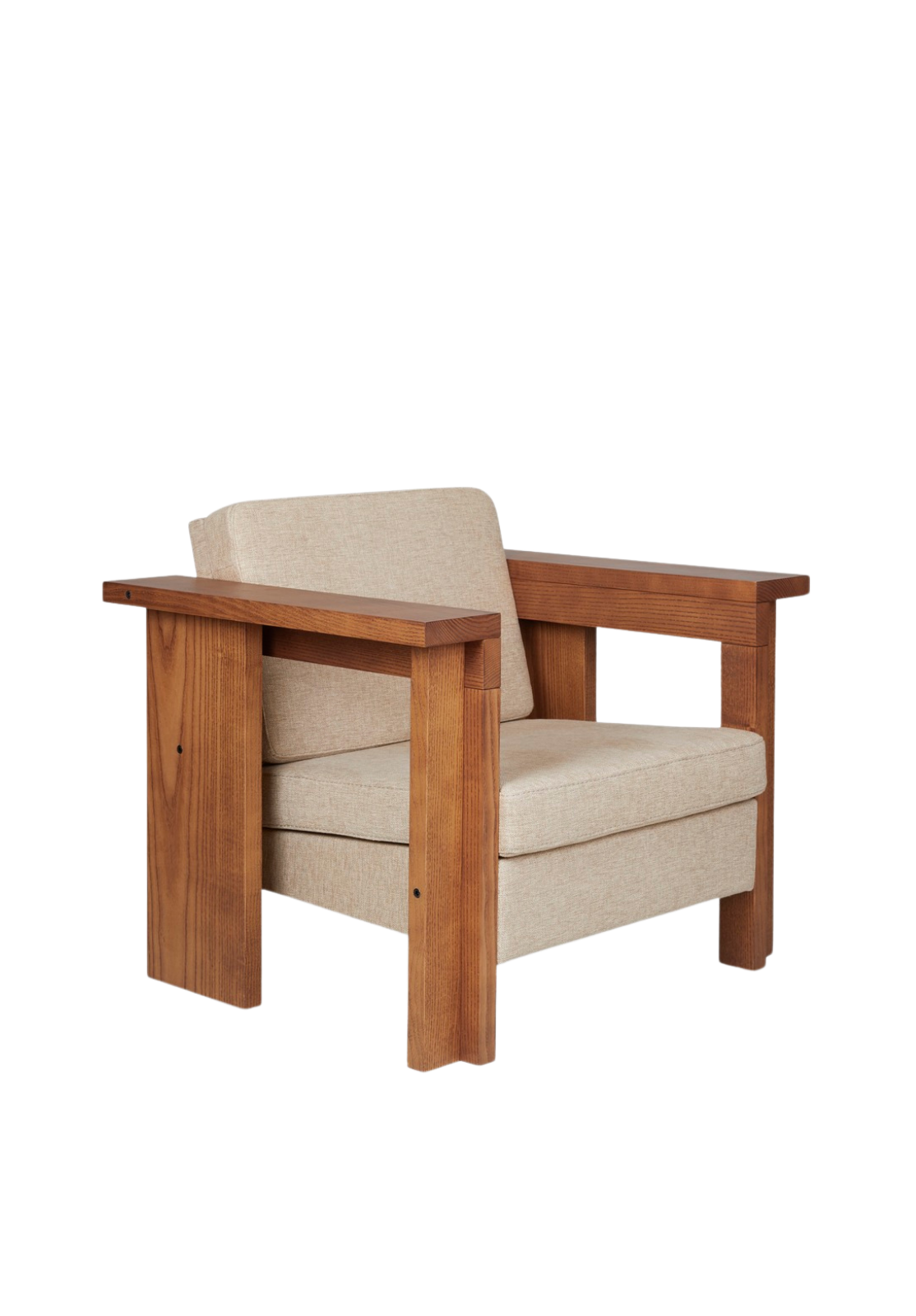 Symmetry Lounge Chair Ash Oat with armrest | Frama