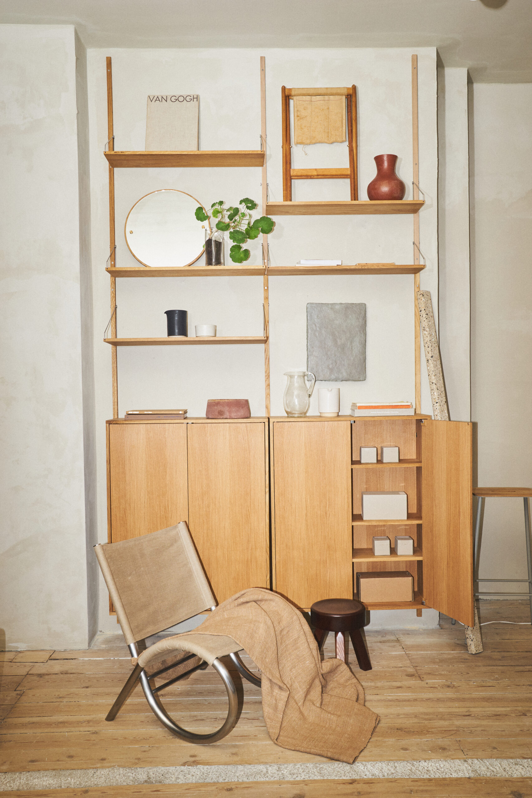 Shelf Library Medium Cabinet Section, Natural Oak | FRAMA