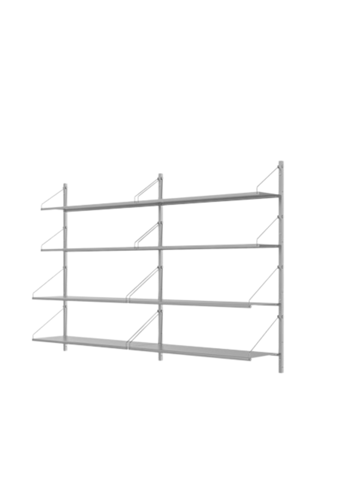 Shelf Library Double Section, Stainless Steel | FRAMA