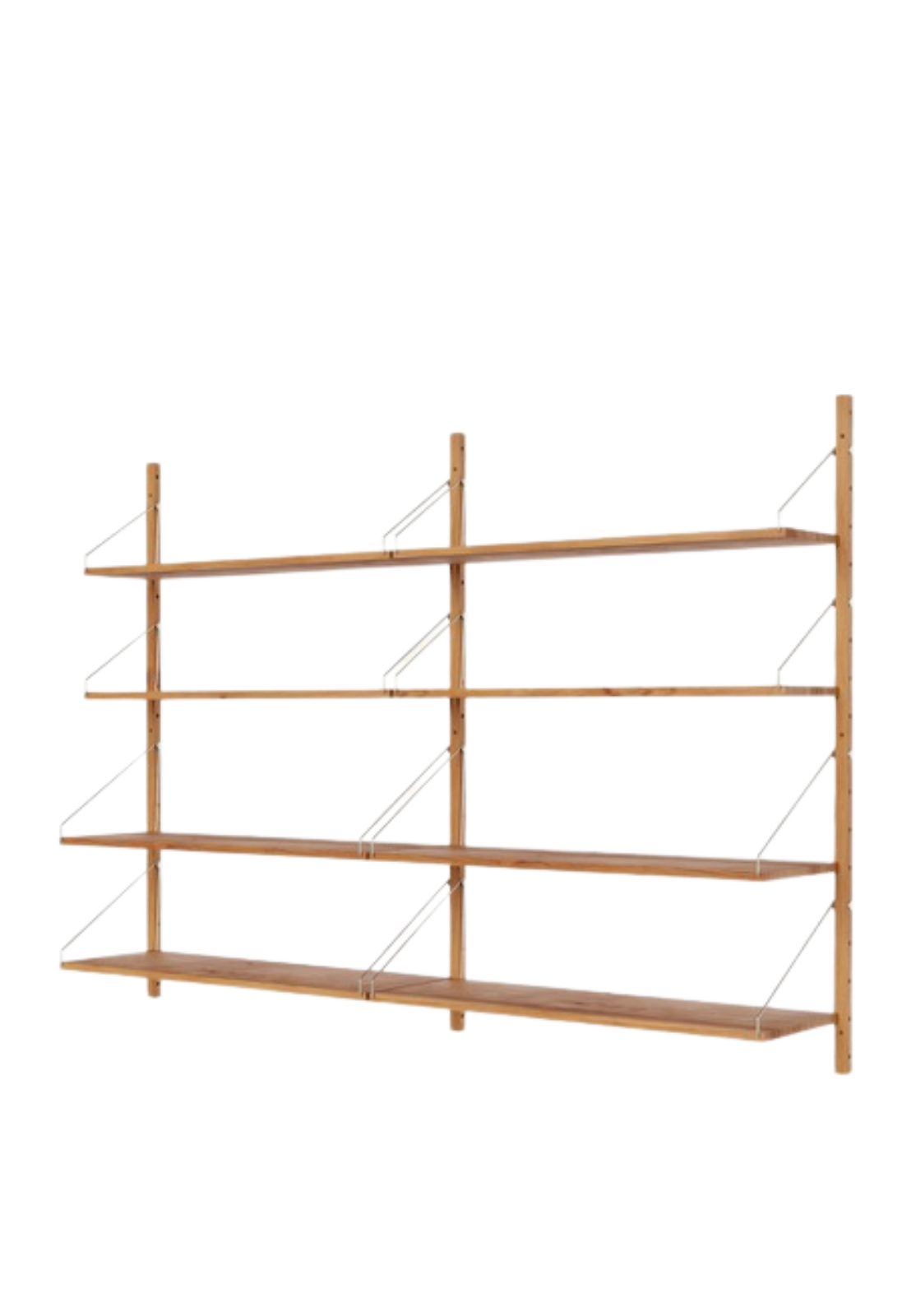 Shelf Library Double Section, Natural Oak | FRAMA