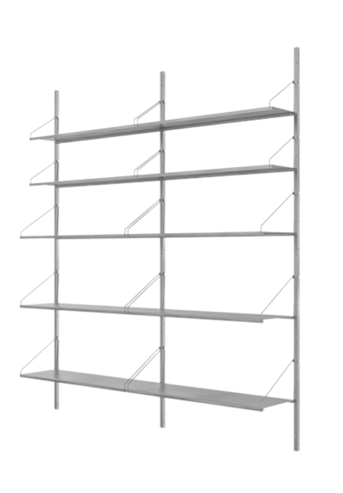 Shelf Library Double Section, Stainless Steel, H185.2 | FRAMA