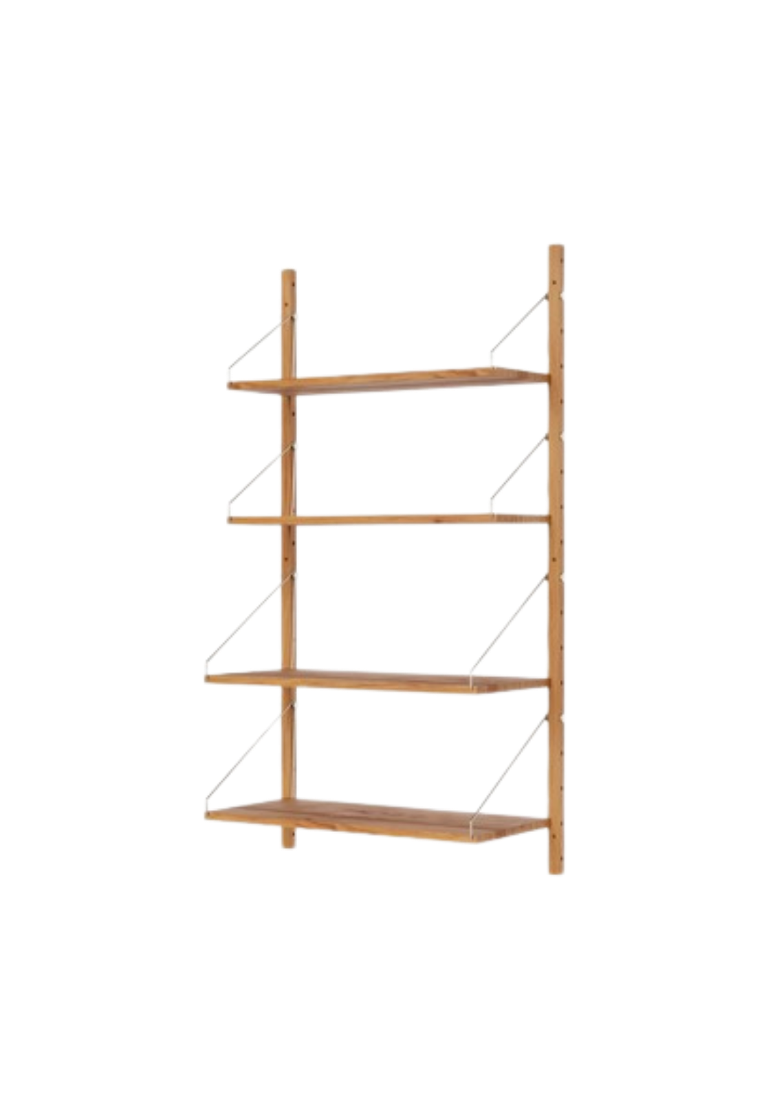 Shelf Library Single Section, Natural Oak W60