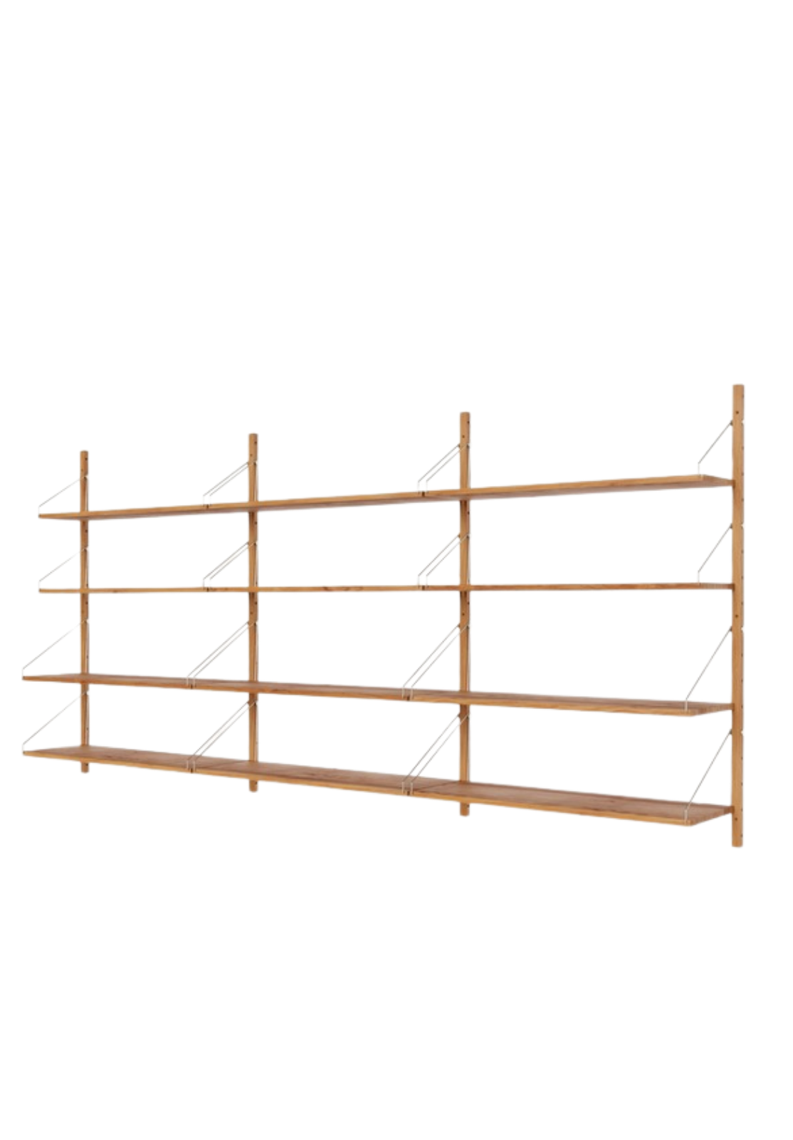 Shelf Library Triple Section, Natural Oak | FRAMA