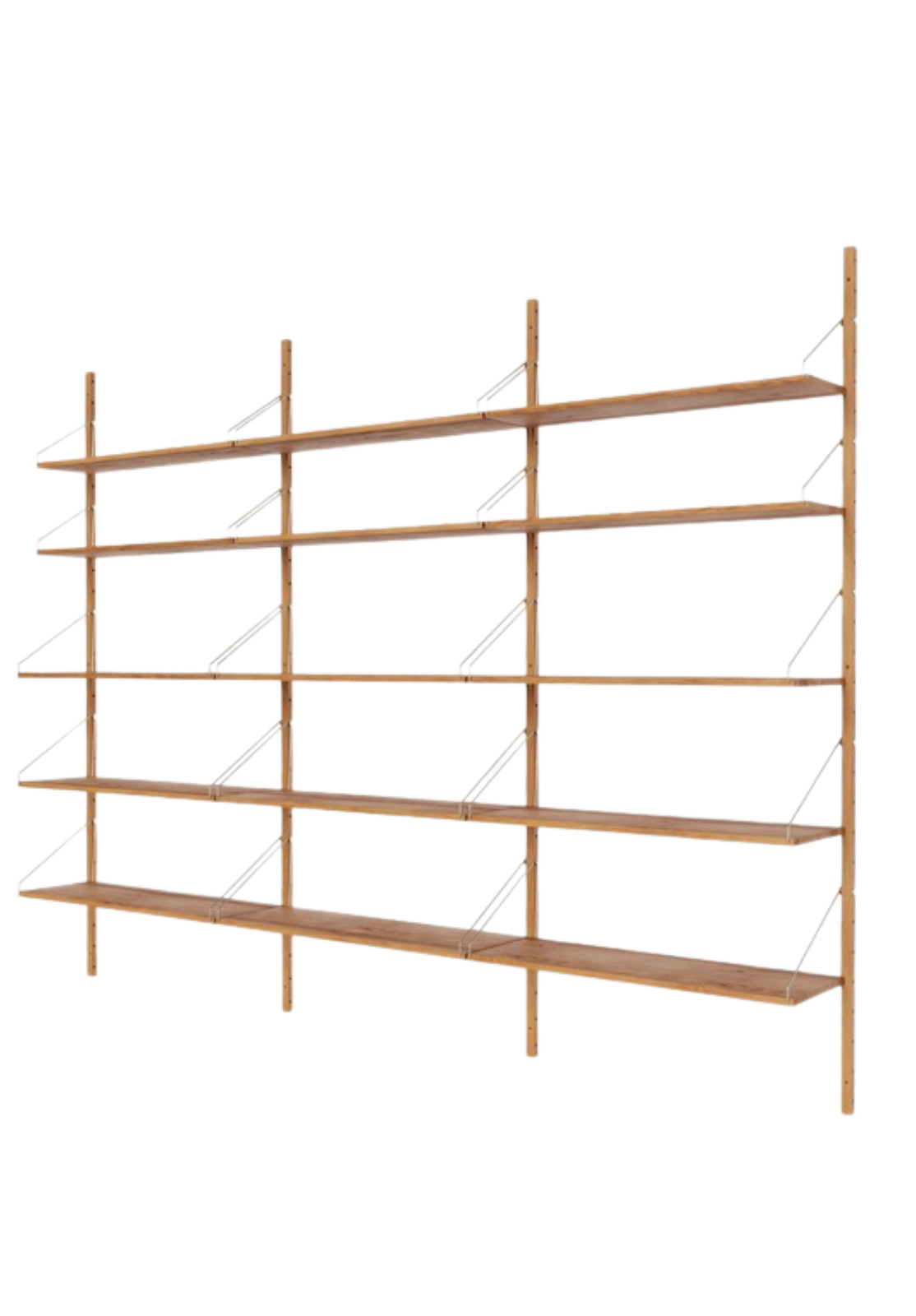Shelf Library Triple Section, Natural Oak | FRAMA