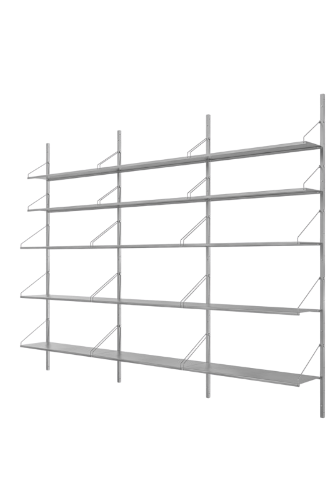 Shelf Library Triple Section, Stainless Steel | FRAMA