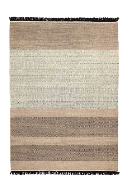 Tres Stripes Rug Black