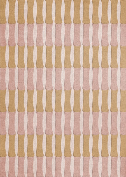 ALICE CRAWLEY BAMBOO FORREST WOOL RUG - ROSE