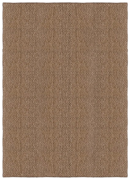 BASKET WEAVE SISAL RUG - BROWN | Layered