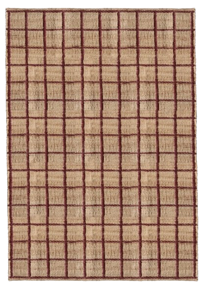 STRATA JUTE RUG - BURGUNDY | Layered