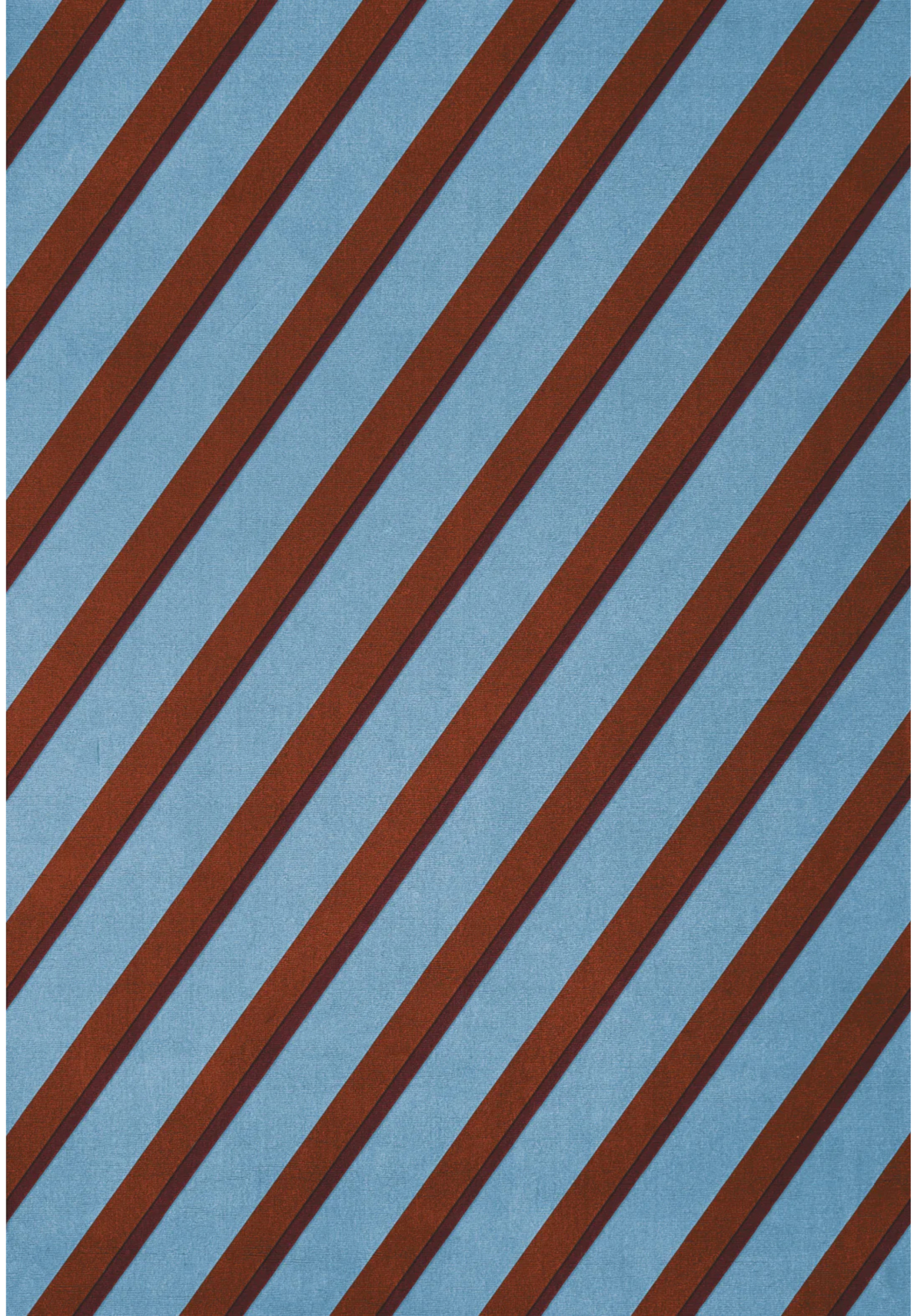 TEKLAN DIAGONAL WOOL RUG - SKY | Layered