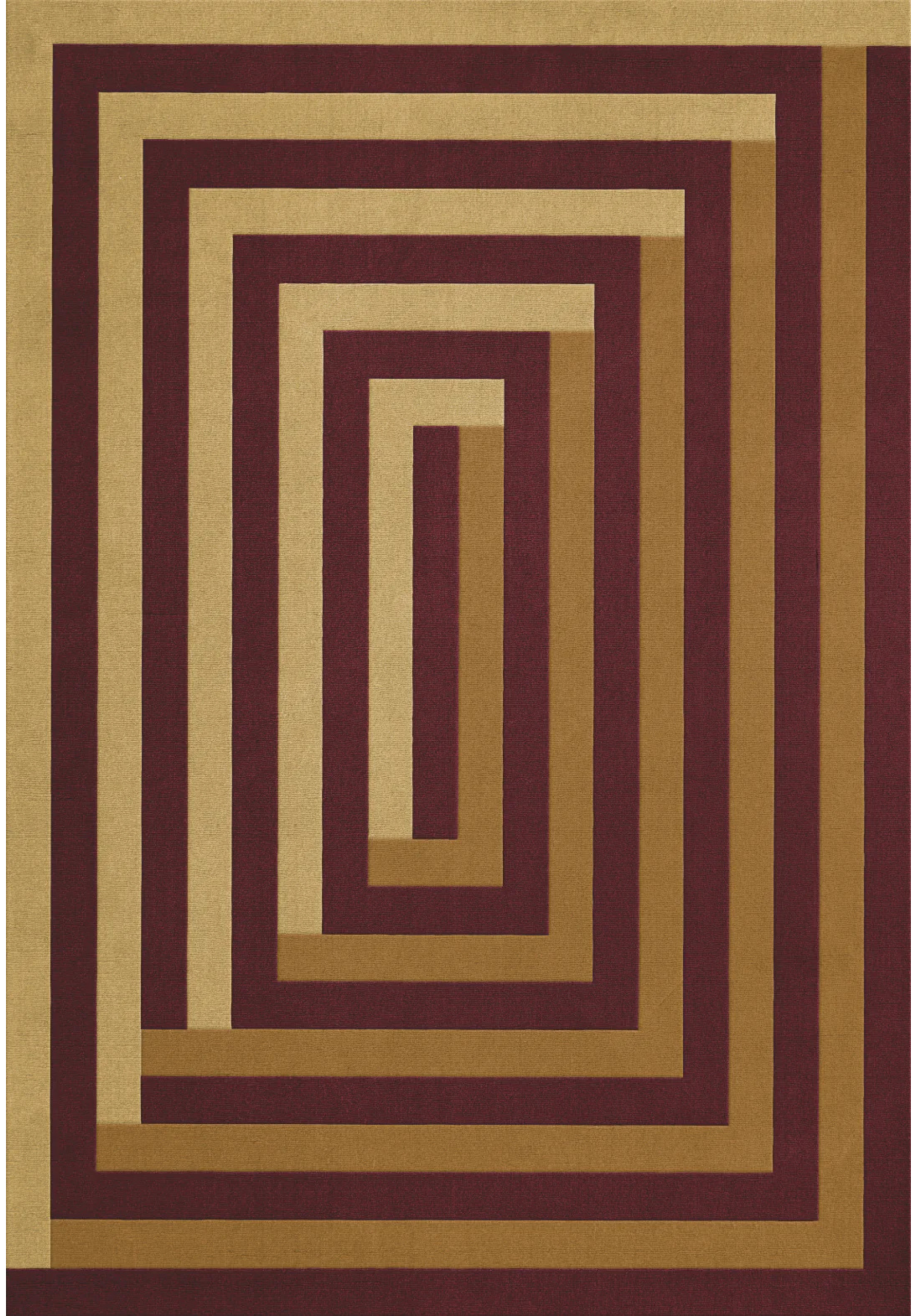 TEKLAN LABYRINTH WOOL RUG - SAND | Layered