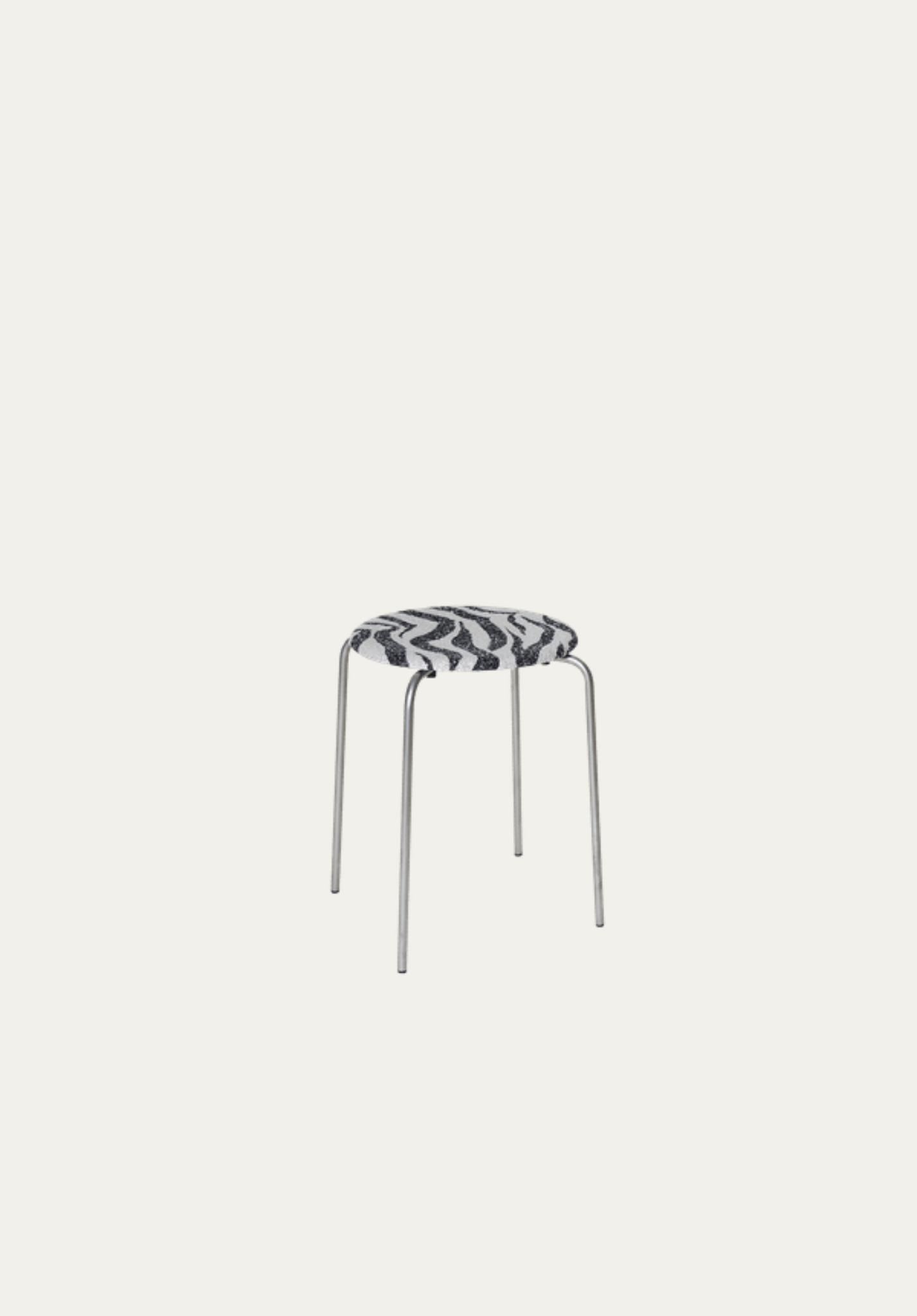 Petit Rond Stool Zebra| Stainless Steel | FRAMA