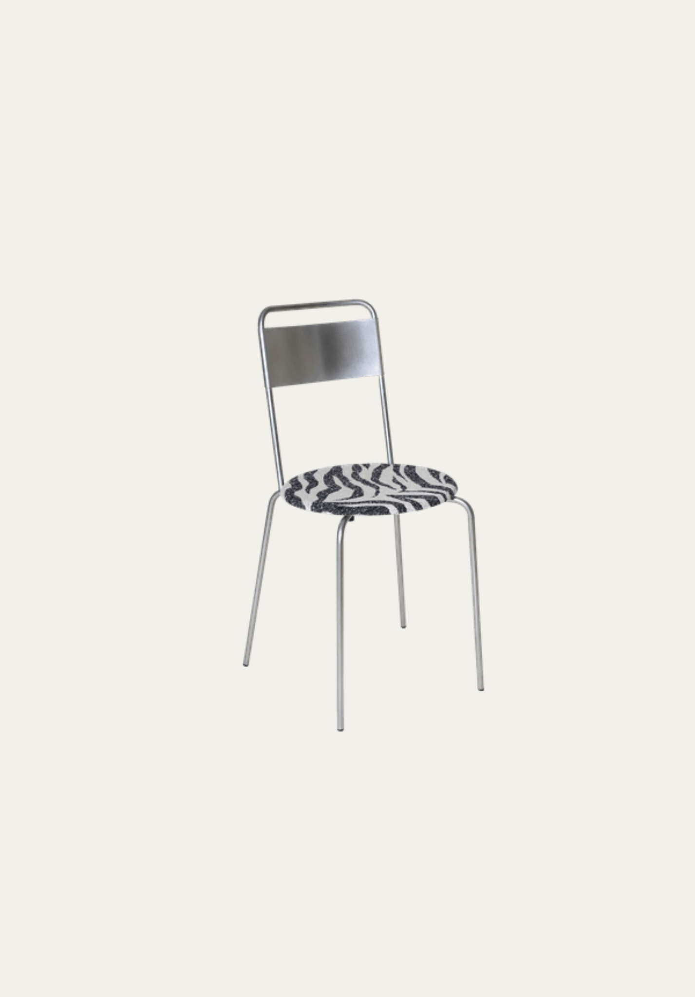 Petit Rond Chair Zebra | Stainless Steel | FRAMA