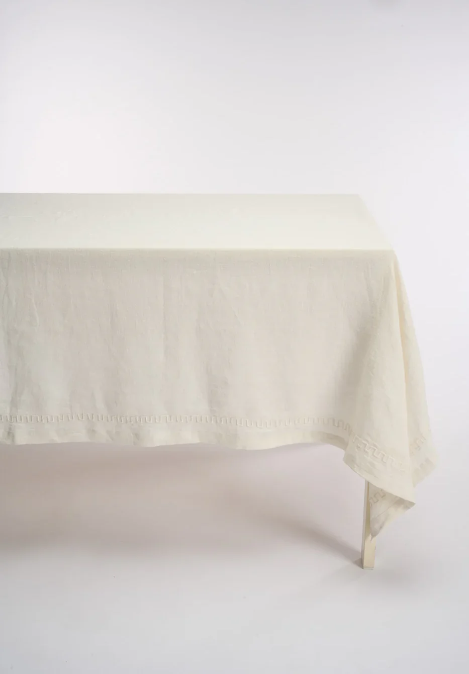 Frame linen tablecloth, white | Cappelen Dimyr