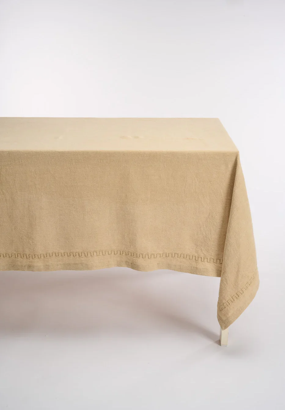 Frame linen tablecloth, beige | Cappelen Dimyr