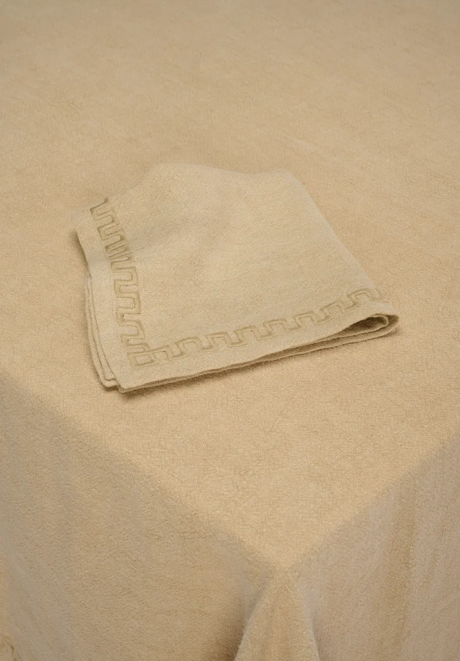 Frame linen napkin, beige - pair of two| Cappelen Dimyr