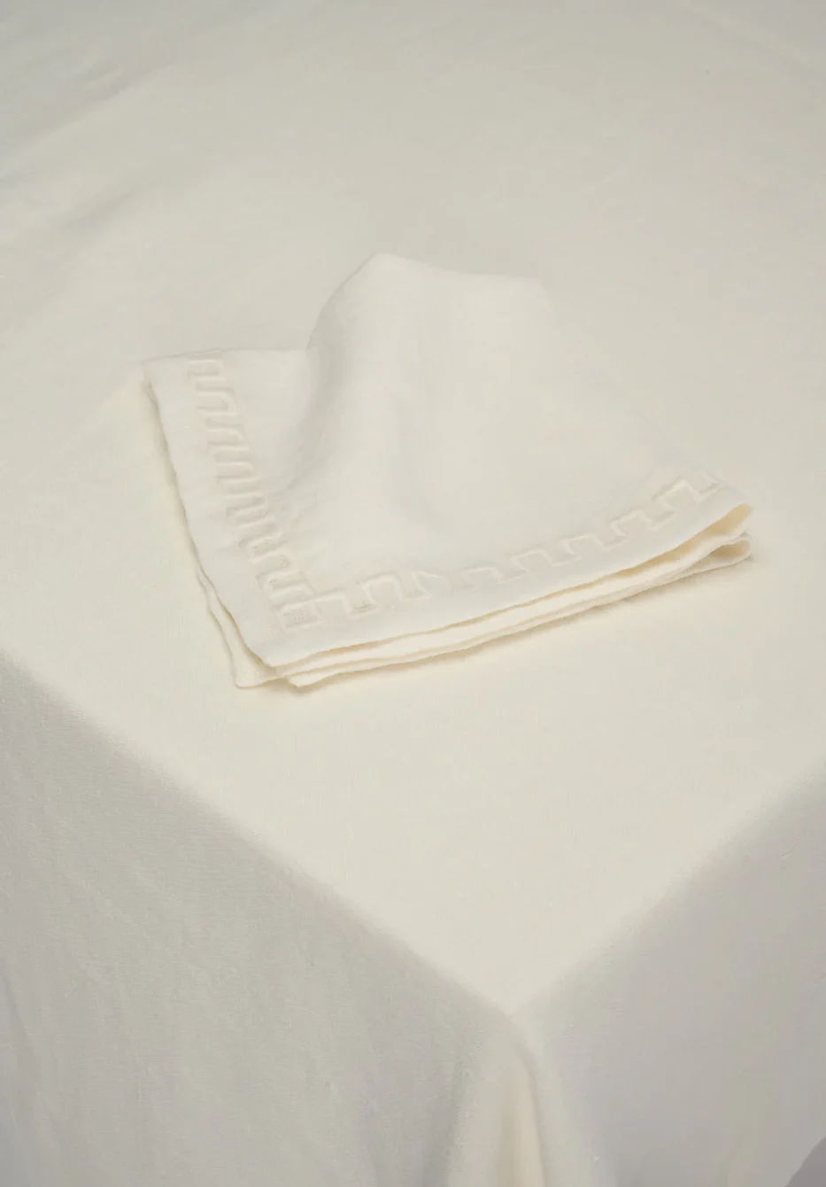 Frame linen napkin, white - pair of two| Cappelen Dimyr