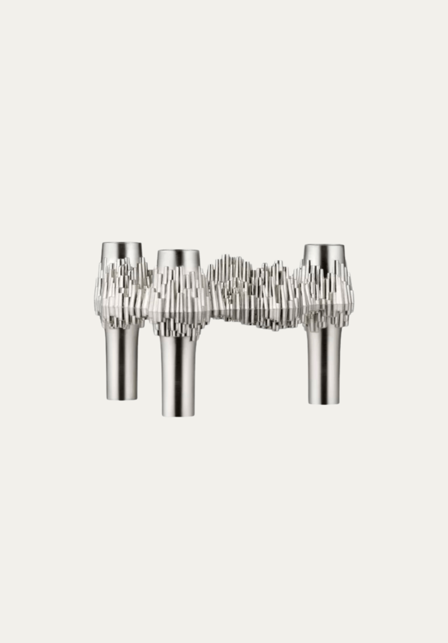 Quist candle holder - brushed chrome