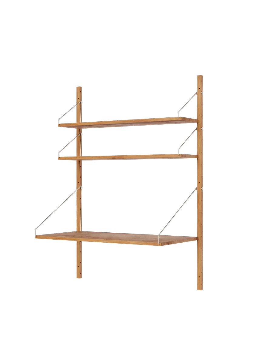 Shelf Library Desk Section | natural Oak | FRAMA