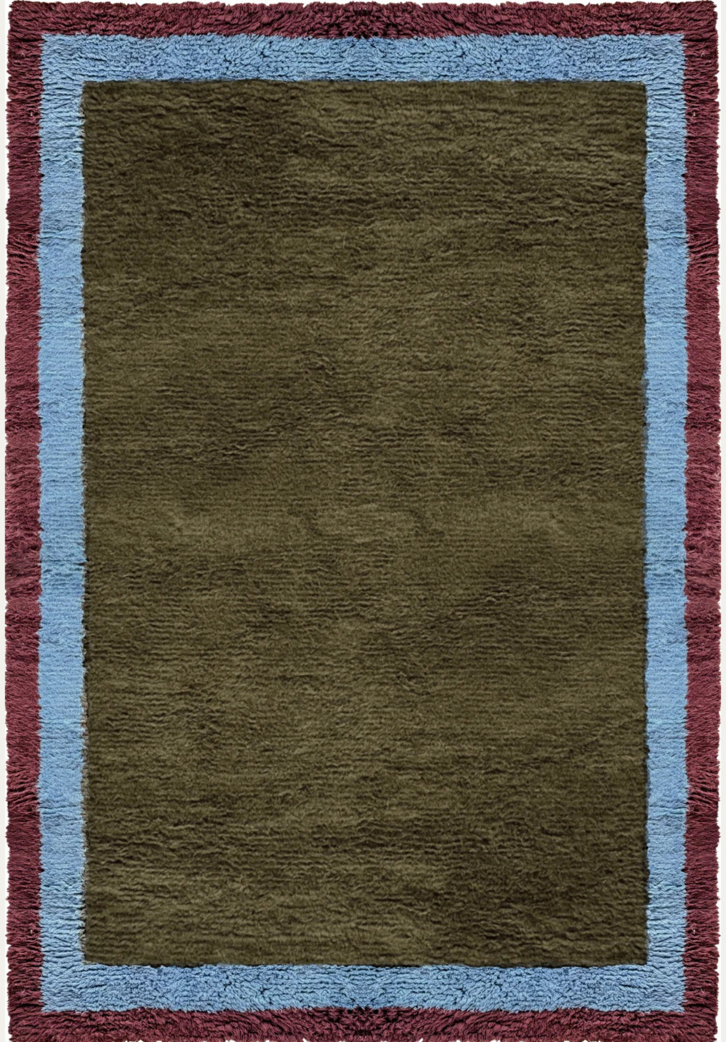 Shaggy Edge Wool Rug - Eden  | LAYERED